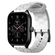 For Amazfit GTS 4 20mm Football Pattern Solid Color Silicone Watch Band(White) - free shipping - PMC TechLife - Order now!