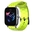 For Amazfit GTS 3 20mm Football Pattern Solid Color Silicone Watch Band(Lime Green) - free shipping - PMC TechLife - Order now!