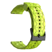 For Amazfit GTS 3 20mm Football Pattern Solid Color Silicone Watch Band(Lime Green)