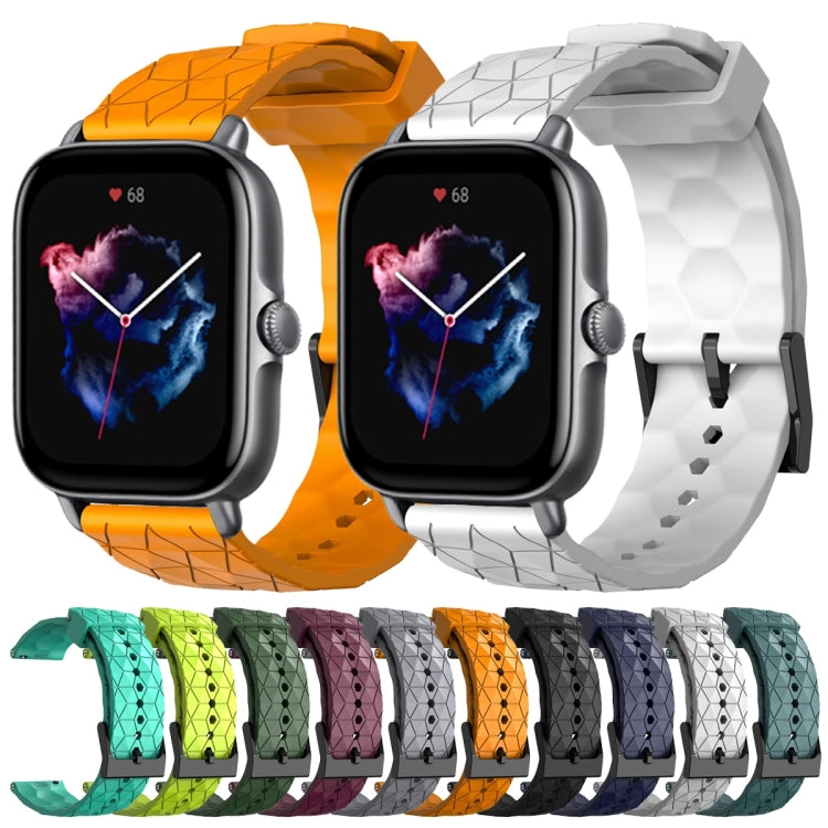 For Amazfit GTS 3 20mm Football Pattern Solid Color Silicone Watch Band(Grey) - free shipping - PMC TechLife - Order now!
