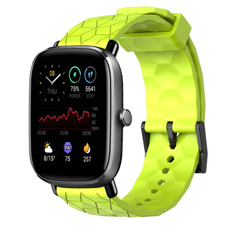 For Amazfit GTS 2 Mini 20mm Football Pattern Solid Color Silicone Watch Band(Lime Green) - free shipping - PMC TechLife - Order now!