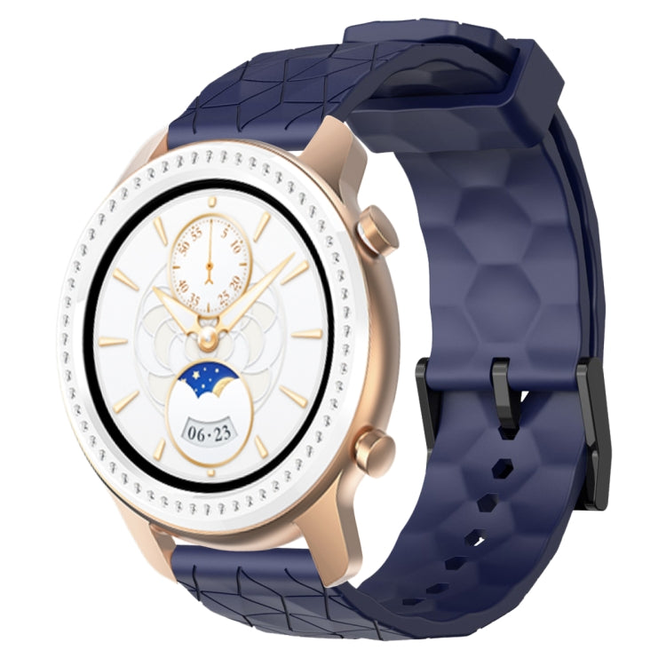 For Amazfit GTR 42mm 20mm Football Pattern Solid Color Silicone Watch Band(Navy Blue) - free shipping - PMC TechLife - Order now!