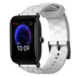 For Amazfit Pop 20mm Football Pattern Solid Color Silicone Watch Band(White) - free shipping - PMC TechLife - Order now!