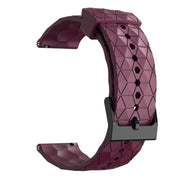 For Amazfit Pop 20mm Football Pattern Solid Color Silicone Watch Band(Wine Red)