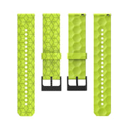 For Amazfit Pop 20mm Football Pattern Solid Color Silicone Watch Band(Wine Red)