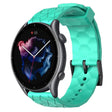 For Amazfit GTR 3 Pro 22mm Football Pattern Solid Color Silicone Watch Band(Teal) - free shipping - PMC TechLife - Order now!