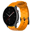 For Amazfit GTR 2e 22mm Football Pattern Solid Color Silicone Watch Band(Yellow) - free shipping - PMC TechLife - Order now!