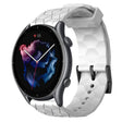 For Amazfit 3 22mm Football Pattern Solid Color Silicone Watch Band(White) - free shipping - PMC TechLife - Order now!