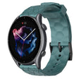 For Amazfit 3 22mm Football Pattern Solid Color Silicone Watch Band(Rock Cyan) - free shipping - PMC TechLife - Order now!