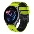 For Amazfit GTR 3 Pro 22mm Perforated Two-Color Silicone Watch Band(Lime+Black) - free shipping - PMC TechLife - Order now!