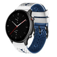 For Amazfit GTR 2e 22mm Perforated Two-Color Silicone Watch Band(White+Blue) - free shipping - PMC TechLife - Order now!