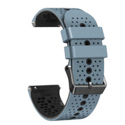 For Amazfit GTR 2e 22mm Perforated Two-Color Silicone Watch Band(Blue+Black)