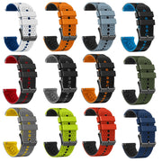 For Amazfit 3 22mm Perforated Two-Color Silicone Watch Band(Lime+Black)