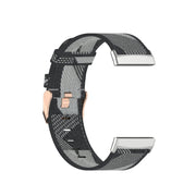 For Fitbit Versa 3 Nylon Weave Canvas Watch Band(Grey)