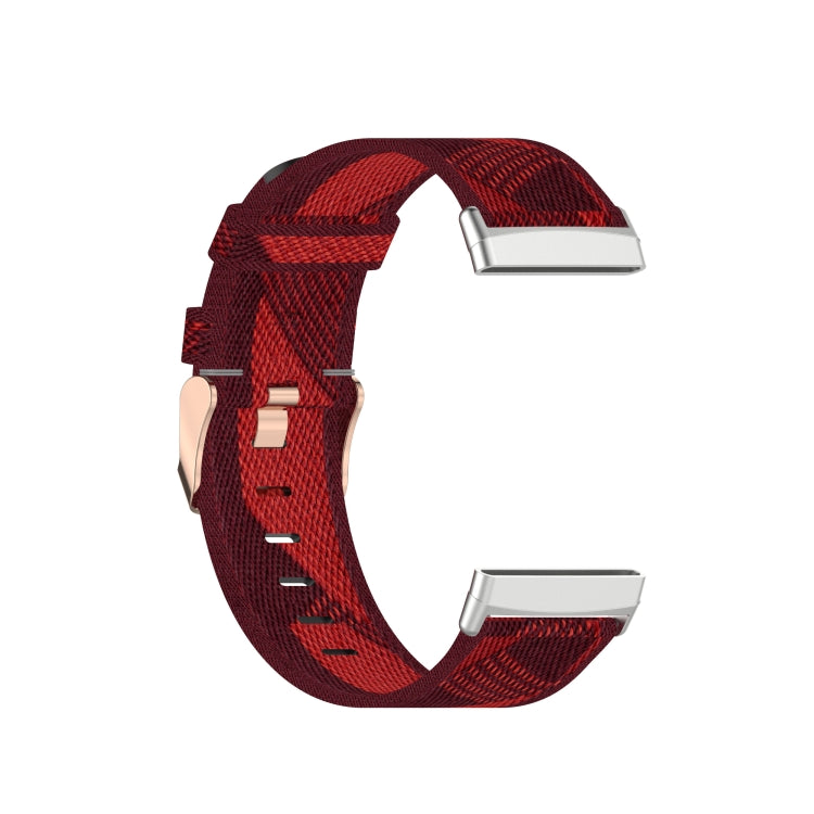 For Fitbit Sense Nylon Weave Canvas Watch Band(Red) - free shipping - PMC TechLife - Order now!