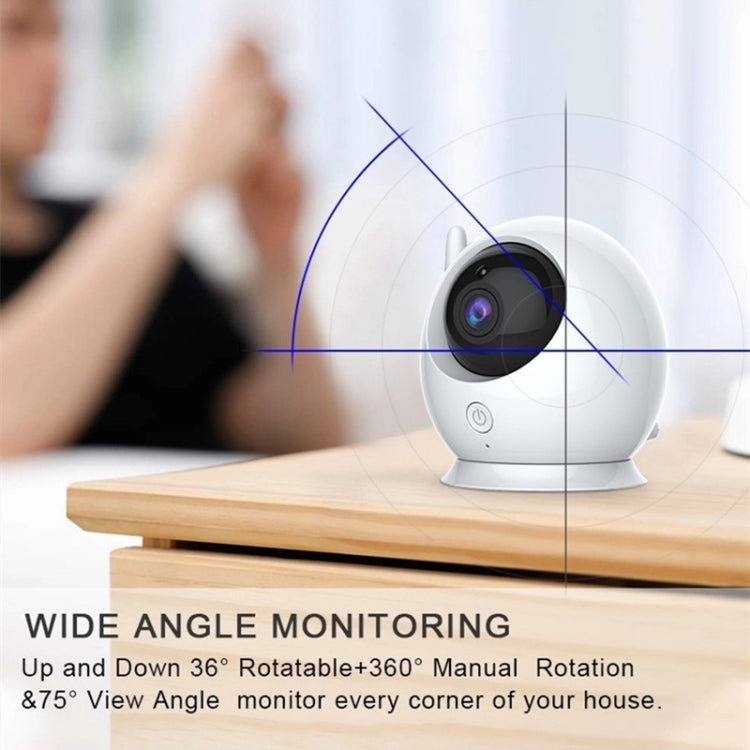 ABM100 4.3 inch Wireless Video Color Night Vision Baby Monitor 360-Degree Security Camera(UK Plug) - Baby Monitor by PMC TechLife | Online Shopping South Africa | PMC TechLife