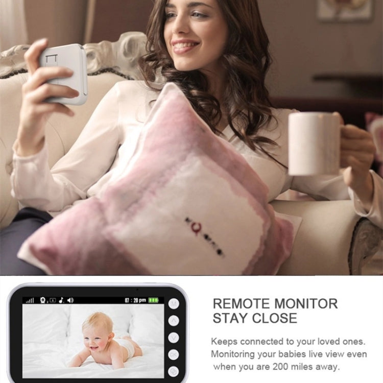 ABM100 4.3 inch Wireless Video Color Night Vision Baby Monitor 360-Degree Security Camera(UK Plug) - Baby Monitor by PMC TechLife | Online Shopping South Africa | PMC TechLife