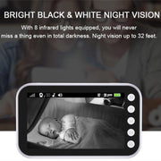 ABM100 4.3 inch Wireless Video Color Night Vision Baby Monitor 360-Degree Security Camera(UK Plug)