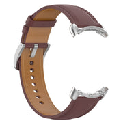 For Google Pixel Watch Leather Embossed Sewing Watch Band(Dark Brown)