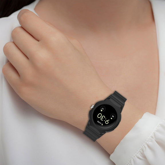 For Google Pixel Watch Integrated Fully Enclosed Silicone Watch Band(Transparent)