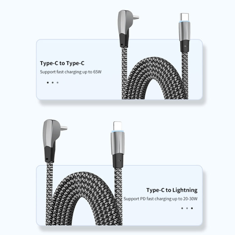 ENKAY Hat-Prince 30W USB C / Type-C to Apple 8 Pin 3A Fast Charging Data Weave Cable, Length:1m - Cable & Adapter by ENKAY | Online Shopping South Africa | PMC Jewellery | Buy Now Pay Later Mobicred