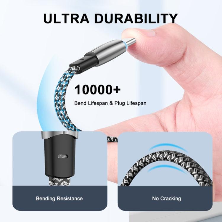 ENKAY Hat-Prince 30W USB C / Type-C to Apple 8 Pin 3A Fast Charging Data Weave Cable, Length:1m - Cable & Adapter by ENKAY | Online Shopping South Africa | PMC TechLife | Buy Now Pay Later Mobicred