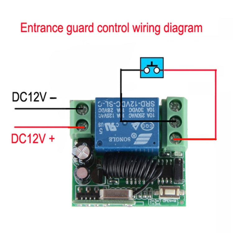 12V 10A RF Wireless Remote Control Switch 1CH Relay Receiver - free shipping - PMC TechLife - Order now!