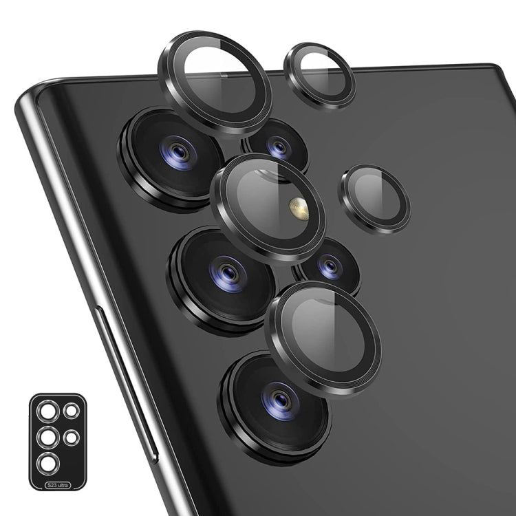 For Samsung Galaxy S23 Ultra 5G ENKAY Rear Lens Aluminium Alloy Tempered Glass Film(Black) - free shipping - PMC TechLife - Order now!