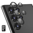 For Samsung Galaxy S23 Ultra 5G ENKAY Rear Lens Aluminium Alloy Tempered Glass Film(Black) - free shipping - PMC TechLife - Order now!