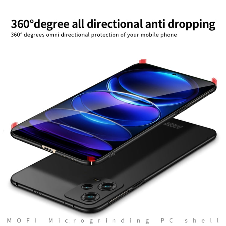 For Xiaomi Redmi Note 12 Pro+ China MOFI Micro Frosted PC Ultra-thin Hard Case(Red)