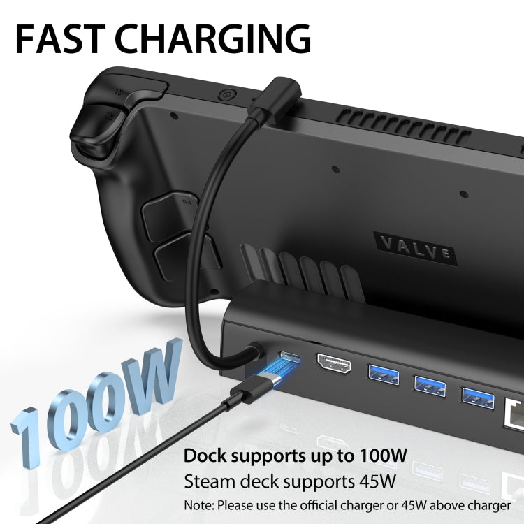 For Steam Deck Expansion Dock Charging Dock Charging Dock HDMI Gigabit Network Port Converter - free shipping - PMC TechLife - Order now!