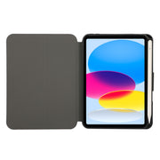 For iPad 2025 / 2022 ENKAY TPU Back Cover Smart Leather Tablet Case with Pen Slot & Holder(Pink)