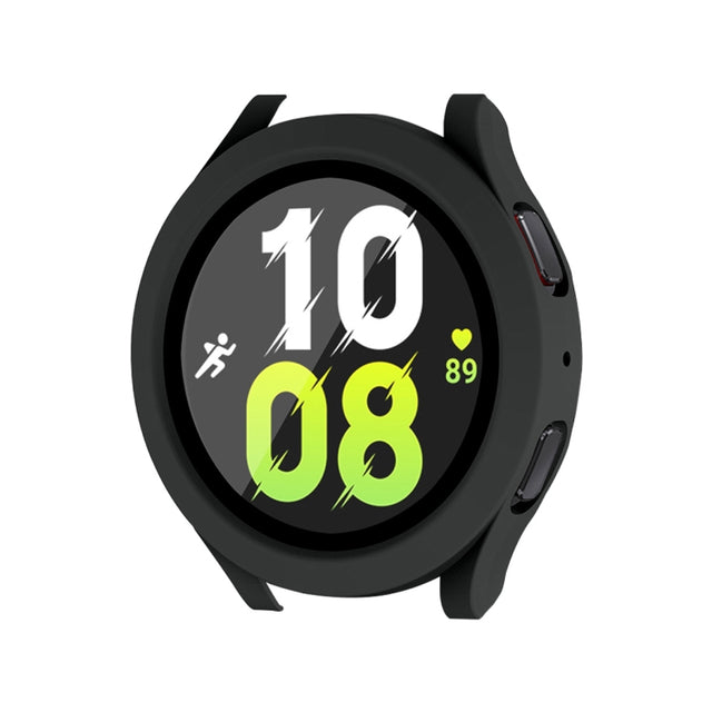 For Samsung Galaxy Watch4/5 40mm ENKAY Hat-Prince Water-resistant Full Coverage PC Frame + 9H Tempered Glass Case(Black) - Watch Cases by ENKAY