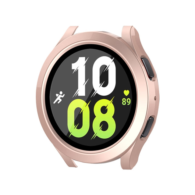 For Samsung Galaxy Watch4/5 40mm ENKAY Hat-Prince Water-resistant Full Coverage PC Frame + 9H Tempered Glass Case(Rose Gold) - Watch Cases by ENKAY