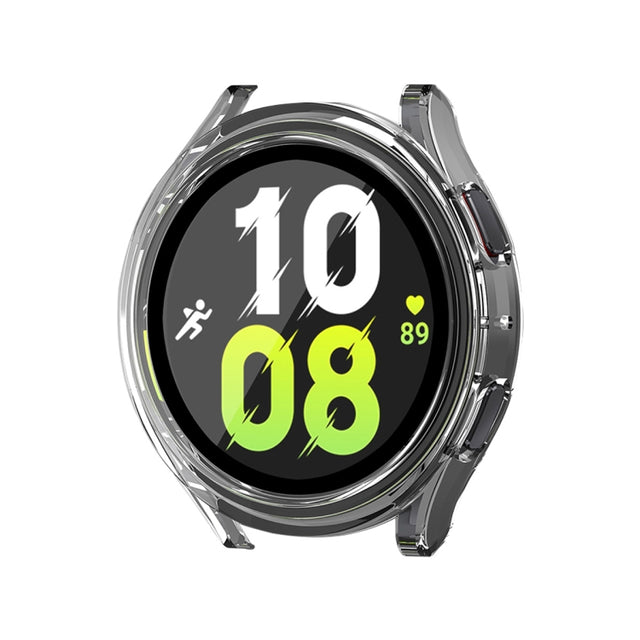 For Samsung Galaxy Watch4/5 40mm ENKAY Hat-Prince Water-resistant Full Coverage PC Frame + 9H Tempered Glass Case(Transparent) - Watch Cases by ENKAY