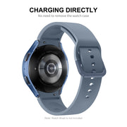 For Samsung Galaxy Watch4/5 44mm ENKAY Hat-Prince Water-resistant Full Coverage PC Frame + 9H Tempered Glass Case(Grey Blue)