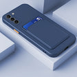 For Samsung Galaxy A54 5G Skin Feel Card TPU Contrast Color Button Phone Case(Dark Blue) - Galaxy Phone Cases by PMC TechLife | Online Shopping South Africa | PMC TechLife