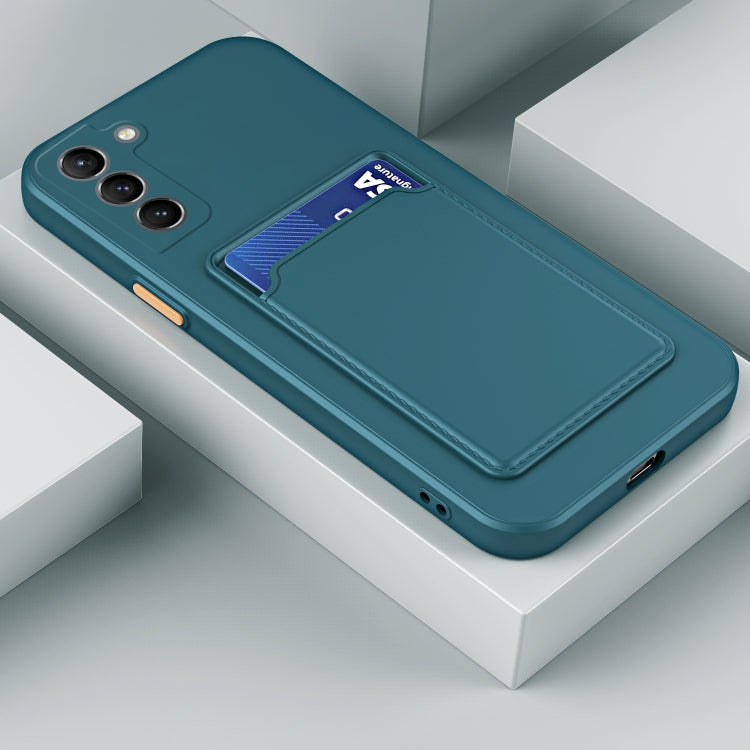 For Samsung Galaxy A34 5G Skin Feel Card TPU Contrast Color Button Phone Case(Dark Green) - Galaxy Phone Cases by PMC TechLife | Online Shopping South Africa | PMC TechLife