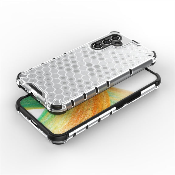 For Samsung Galaxy A34 5G Honeycomb Shockproof Phone Case(Black)