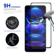 For Xiaomi Redmi Note 12 China 10pcs ENKAY Full Glue 0.26mm 9H 2.5D Tempered Glass Full Film