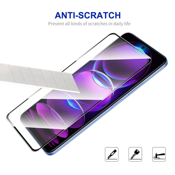 For Xiaomi Redmi Note 12 Pro+ 10pcs ENKAY Full Glue 0.26mm 9H 2.5D Tempered Glass Full Film