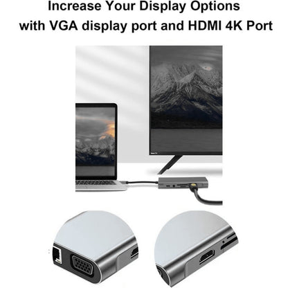 USB C HUB, USB C Adapter 11 in 1 Dongle with 4K HDMI, VGA, Type C PD, USB3.0, RJ45 Ethernet, SD/TF Card Reader, 3.5mm AUX, Docking Station Compatible with MacBook Pro/Air, Other Type C Laptops Devices - Adapter by PMC Jewellery | Online Shopping South Africa | PMC Jewellery | Buy Now Pay Later Mobicred