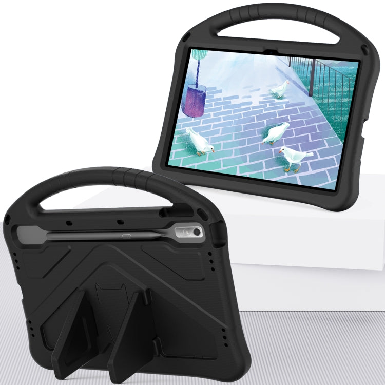 For Lenovo Tab P11 Pro 11.2 2023 TB-132FU / TB-138FC / P11 Pro11.5 2022 TB-J706F 2021 / TB-J716 2022 EVA Shockproof Tablet Case with Holder(Black)