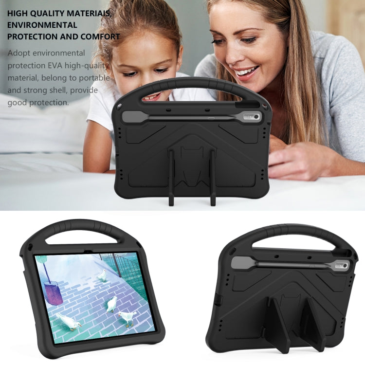 For Lenovo Tab P11 Pro 11.2 2023 TB-132FU / TB-138FC / P11 Pro11.5 2022 TB-J706F 2021 / TB-J716 2022 EVA Shockproof Tablet Case with Holder(Black)