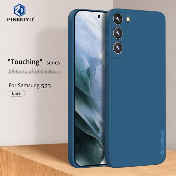 For Samsung Galaxy S23 5G PINWUYO Sense Series Liquid Silicone TPU Phone Case(Blue)