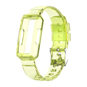 For Fitbit Inspire 3 TPU Integrated Watch Band(Transparent Yellow)