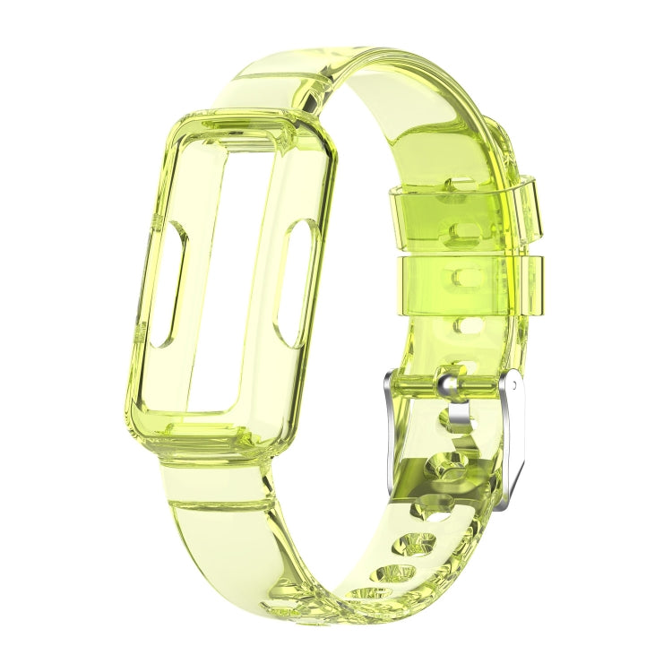 For Fitbit Inspire 3 TPU Integrated Watch Band(Transparent Yellow)