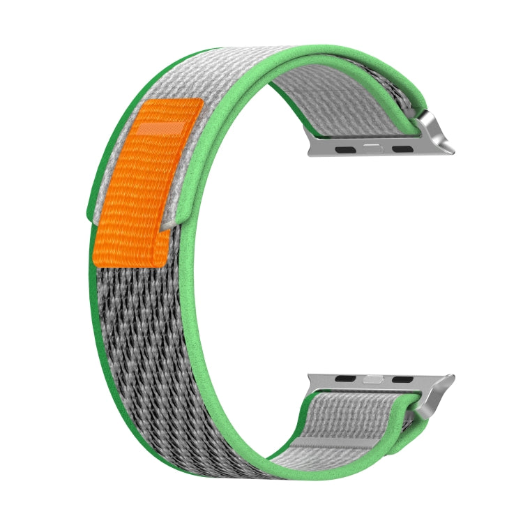 Double Color Nylon Hook and Loop Fastener Watch Band For Apple Watch Ultra 49mm(Green+Dark Green) - free shipping - PMC TechLife - Order now!