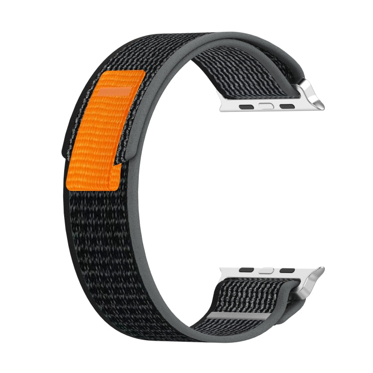 Double Color Nylon Hook and Loop Fastener Watch Band For Apple Watch Series 9&8&7 41mm / SE 3&SE 2&6&SE&5&4 40mm / 3&2&1 38mm(Black+Grey) - free shipping - PMC TechLife - Order now!