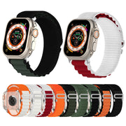 Double Color Nylon Watch Band For Apple Watch Ultra 49mm(Green+Black)